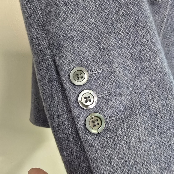 Brooks Brothers wool and angora rabbit hair blend blazer in blue Office Business - Picture 9 of 11